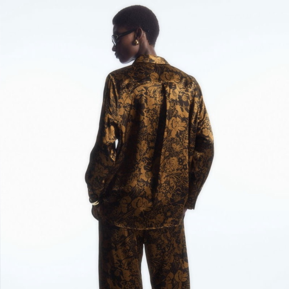 COS Black and Gold Floral Blouse - Picture 2 of 9